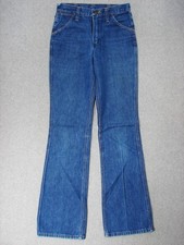 SC07408 USA VINTAGE 1970s WRANGLER STUDENT BOOT CUT JEANS 28x34 msr 25"x33" 
