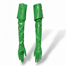 Women's Long Sleeve Opera Gloves with Over Elbow Concealed Side Zipper Fastening