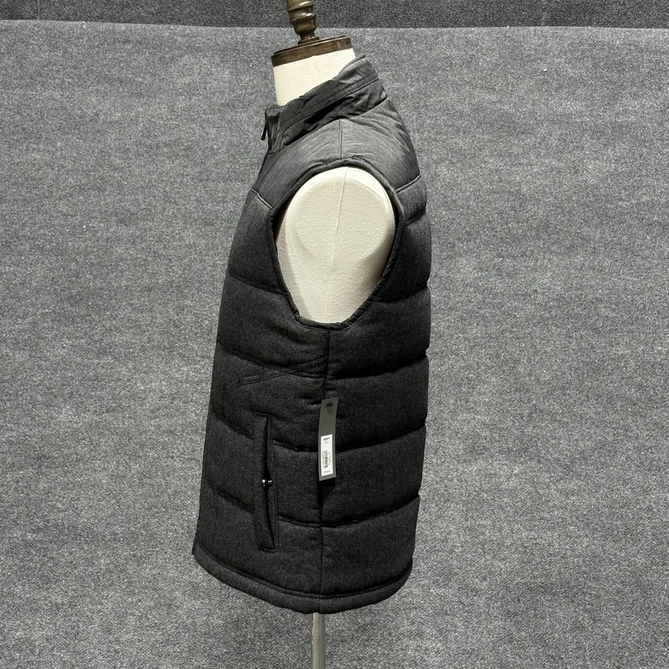 APT. 9 Puffer Vest Mens Small Charcoal Gray Mixed Media Wool Blend MA53Z001RR - Image 4 of 4