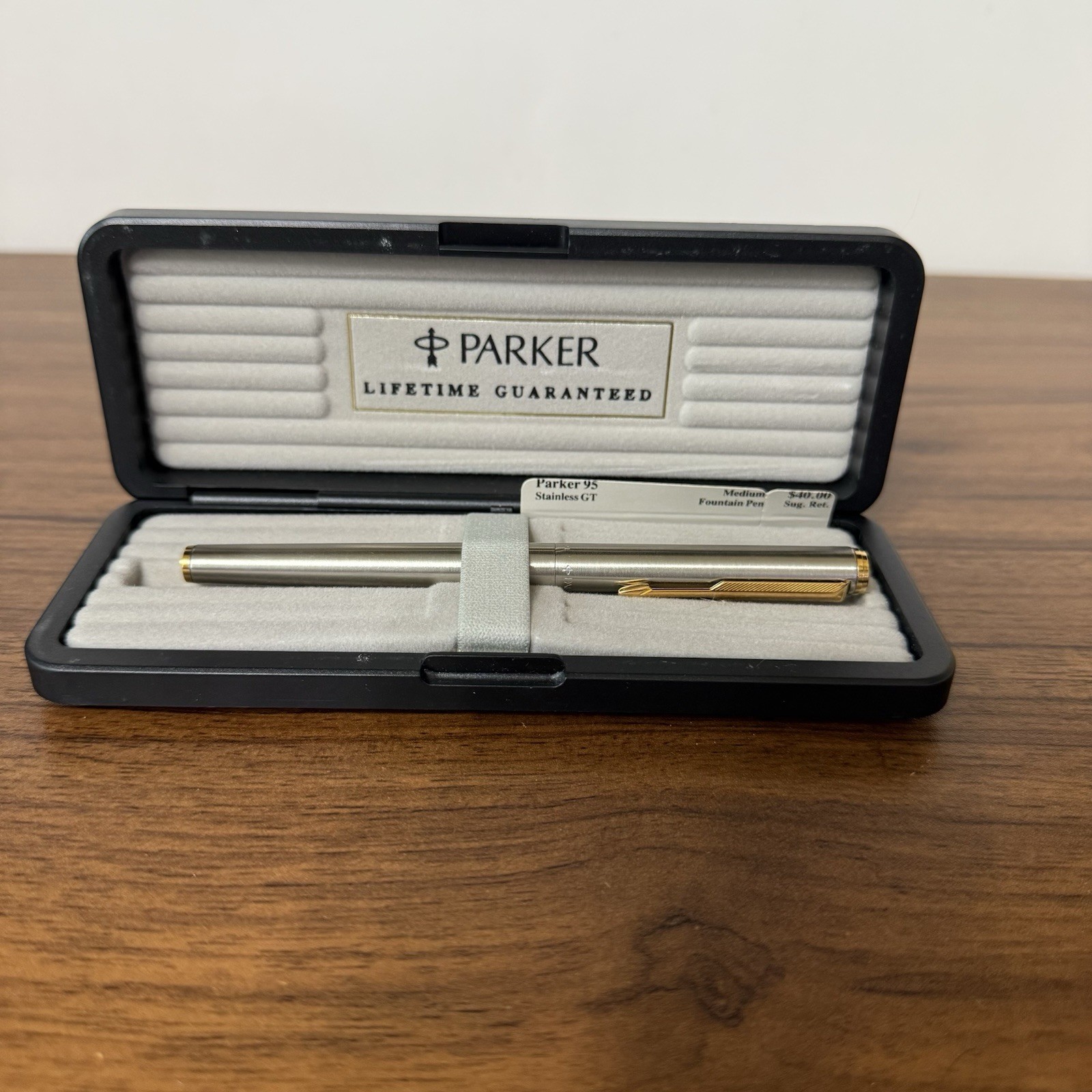 Parker 95 Fountain Pen Medium Stainlees GT