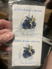 Disney Matching Tinkerbell Pins Where Dreams Come True One For You One To Give