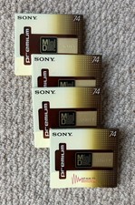 SONY Premium MD 74 Mini Discs Blank Recordable - Lot of 4 Sealed New