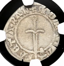 FRANCE, Lorraine - Nancy. Charles III, 1483-1498. Silver 2 Deniers, NGC XF45