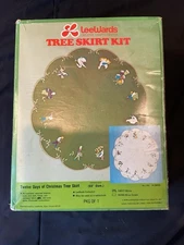 Vintage LeeWards Tree Skirt Kit 1976 Twelve Days Of Christmas 