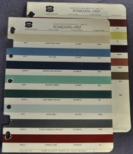 1957 Plymouth Paint Chip Colors Sheet Belvedere Savoy Plaza Suburban Original 57