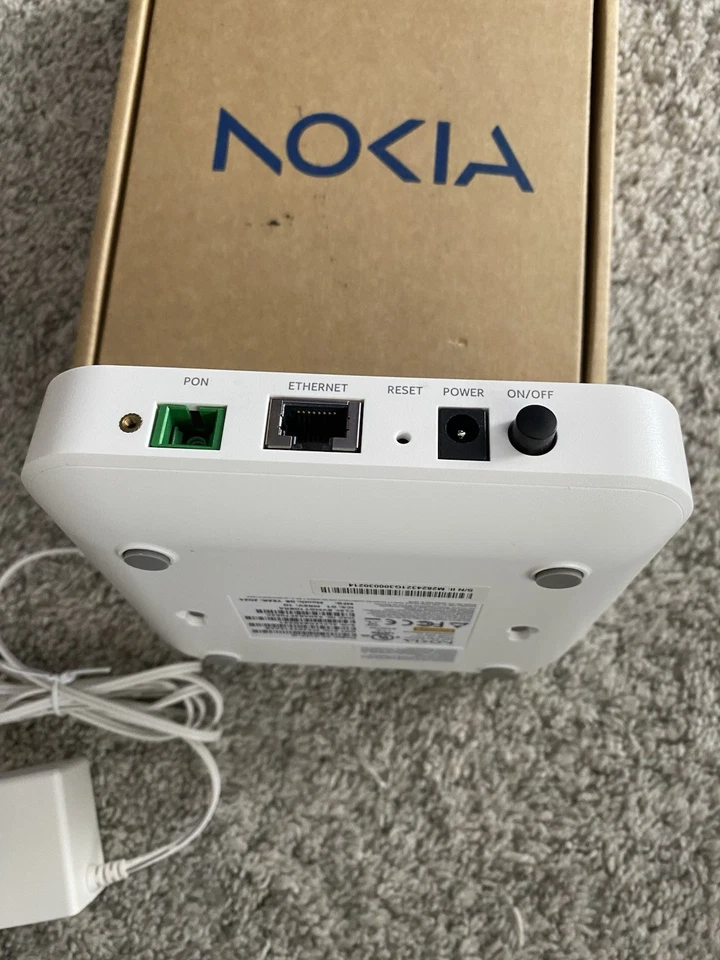 Nokia XS-010X-Q ONT 10G Fiber Optic Router Modem network  W Power supply + Box - Image 4 of 4