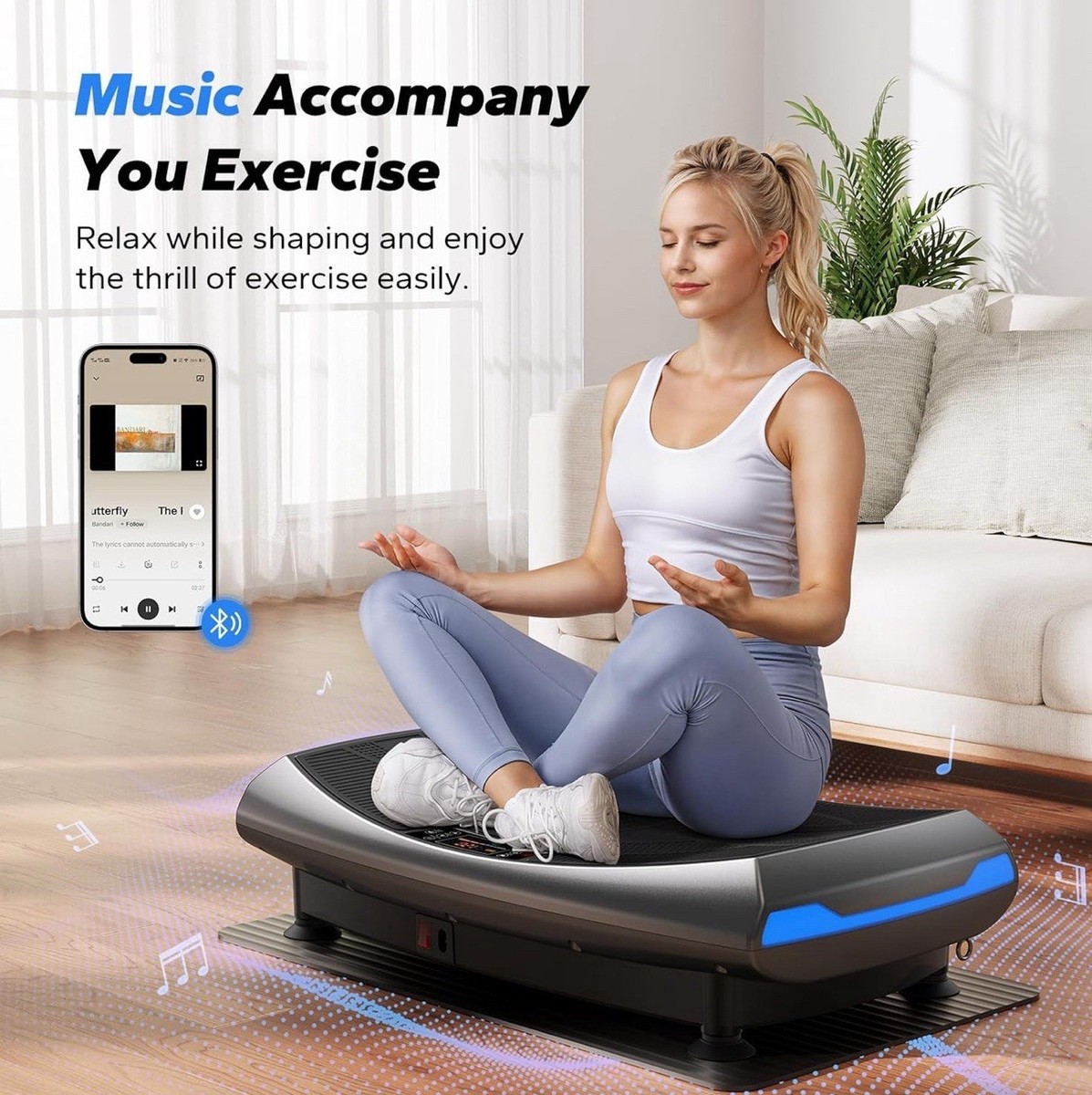 Vibration Plate Exercise Machine 7 in 1 4D Vibration Plate Glide