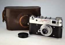 FULLY SERVICED 1958 RED NAME USSR "ZORKI 5" RF CAMERA INDUSTAR-50 lens 2