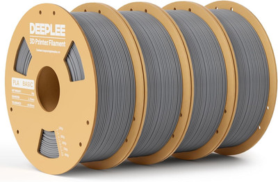 DEEPLEE Basic PLA Filament 1.75Mm, Stärkere Zähigkeit 3D Drucker Filament, Grau 