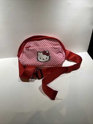 Beautiful Sanrio Hello Kitty Fanny Pack Waist Belt Crossbody Bag Red Face/Bows.