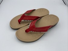 MEGNYA Womens Orthotic Flip Flops, Plantar Fasciitis Sandals, Multicolor, Sz 5.5