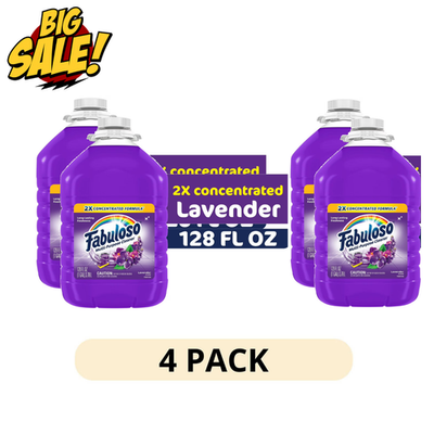 #ad 4 pack Fabuloso Multi Surface All Purpose Floor Cleaner 128 fl oz $34.99