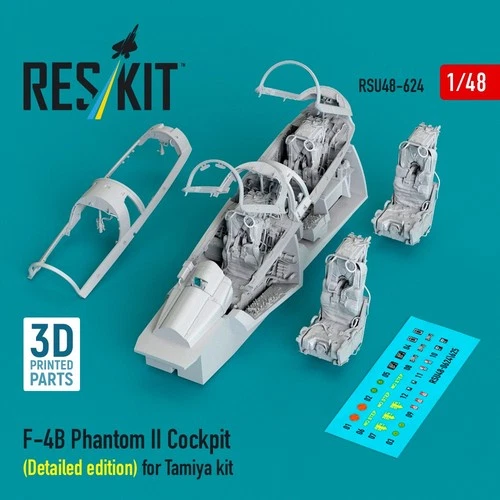 1/48 Reskit RSU48-0624 F-4B Phantom II Cockpit (Detailed edition) for Tamiya kit