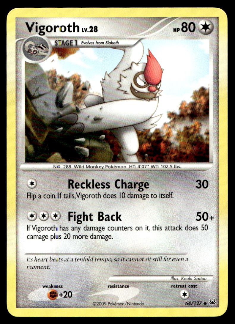 LP Vigoroth [Platinum 64/127] Uncommon Pokemon TCG