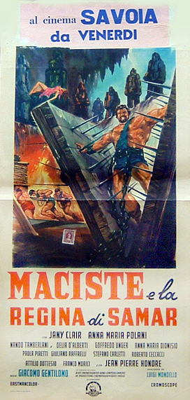 Locandina originale film Maciste e la regina di Samar (1964) - Regia di Giacomo Gentilomo