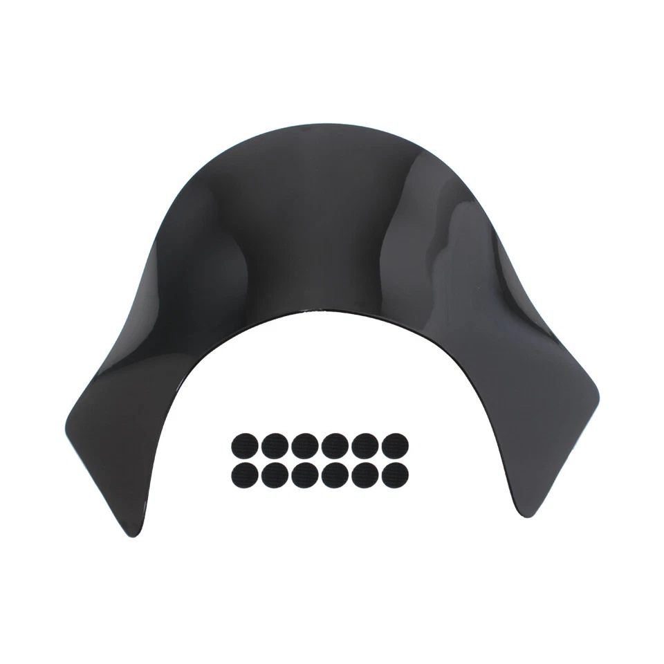 For Harley Dyna Sportster Softail Laminar Lip Windshield Windscreen Shield Black - Image 3 of 4