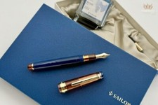 SAILOR LIMITED EDITION PRO - GEAR SLIM MANYO 3 PERSIMMON FOUNTAIN PEN SET NICE!!