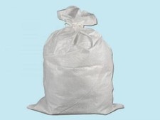 10 SACCHI IN TESSUTO DI RAFIA POLIPROPILENE BIANCHI MISURE VARIE