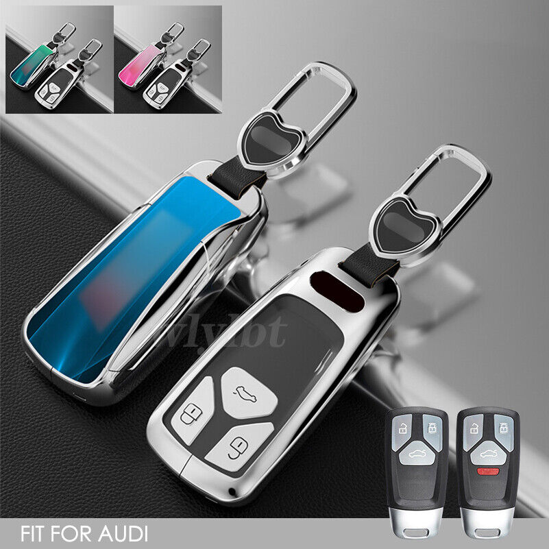 Gradient Color Glass Metal Car Super beauty product restock quality top Key Cover A4 Case Fob Popular For A5 Audi