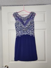Hannah S Beaded Navy Formal Dress - Style No. 27042 - Size 8 Orig. 380 