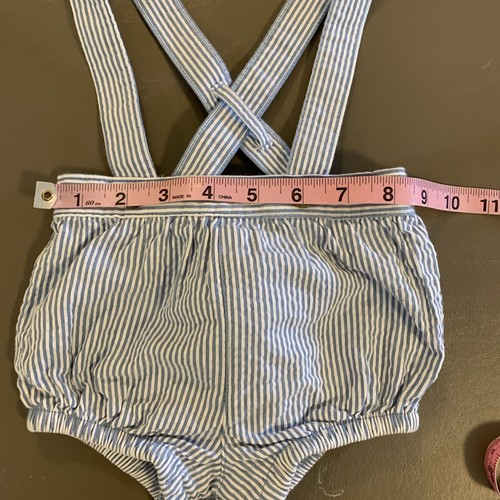 Cat & Jack Blue White Seersucker Shorts Bunny Tail Easter Boys 6-9 months - Picture 14 of 15