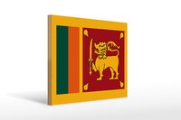 Holzschild Flagge Sri Lankas 40X30 Cm Flag Of Sri Lanka Deko Schild Wooden Sign