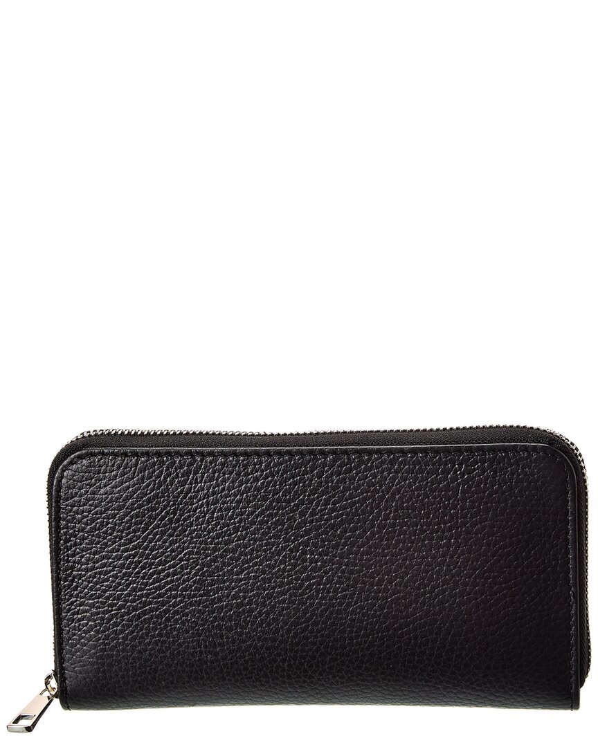 Женский кошелек из итальянской кожи черного цвета