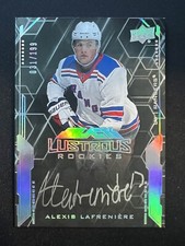2020-21 SPx UD Black Lustrous Rookies Auto Alexis Lafreniere 31/199 RC Rookie