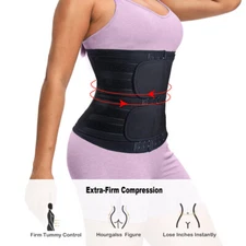 Women Abdomen Reducer Sauna Body Shaper Fitness Sweat Waist Trimmer Belt Girdle