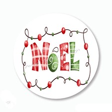 Primitive NOEL Christmas Party Favors Scrapbook Stickers Labels Envelope Seals