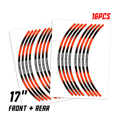 R01B For Aprilia Dorsoduro 750 2008-2017 Orange Rim Wheel Sticker 16 15 14 13 12