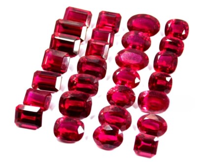 Burmese Certified Natural Red Ruby 200 Ct Flawless Mix Cut Lot Loose Gemstone