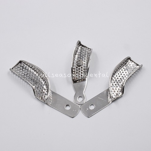 3 Plateaux à Empreintes Dentaires Perforés En Acier Inoxydable - Autoclavables Pour Laboratoire