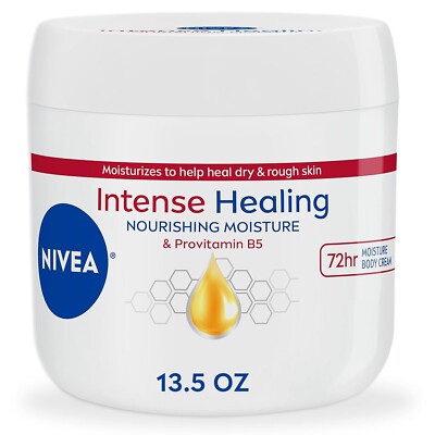 Nivea Intense Healing, Non-Greasy Daily Moisturizer for Dry Skin, 13.5 Oz Jar