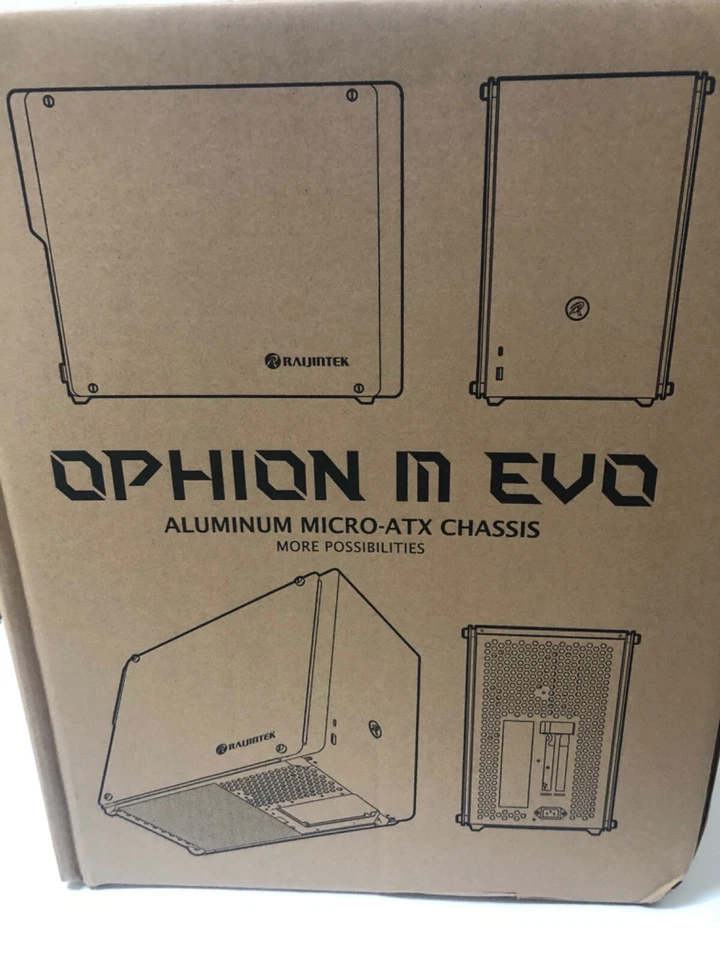Raijintek OPHION M EVO Tempered Glass Aluminum Micro-ATX Black Chassis PC Case - Image 4 of 4