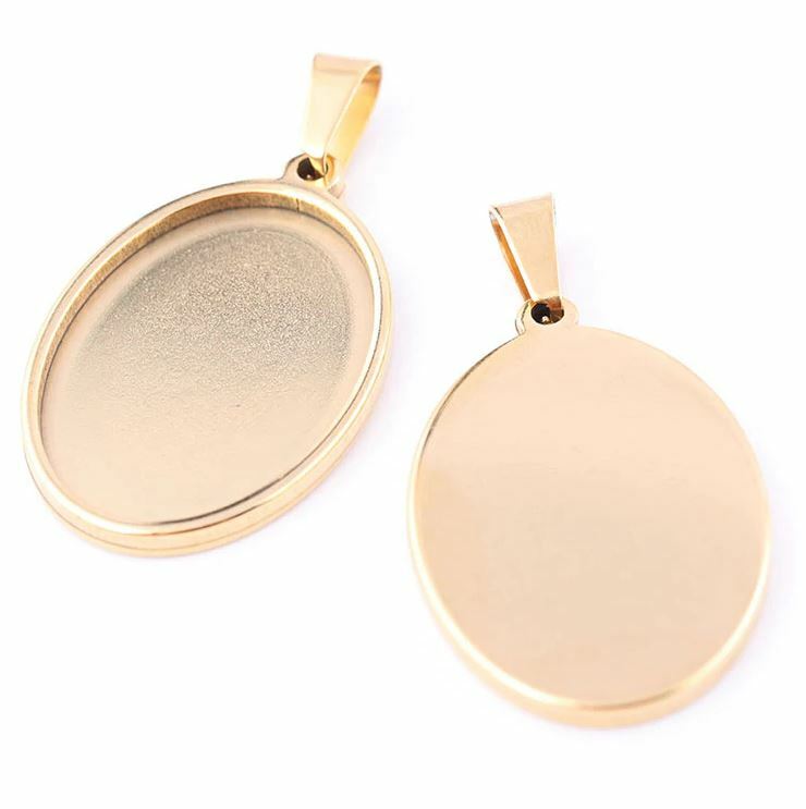 Pebeo Metall-Anhänger Oval – 20 X 25 Mm, Für Schmuckgestaltung