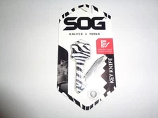 SOG Zebra Key Shaped Folding Lock Blade Knife Pocket or Keychain Stainless Steel