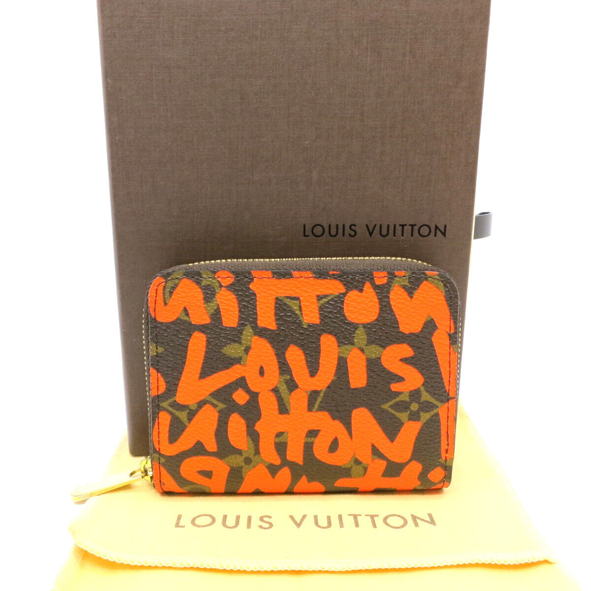 Auth LOUIS VUITTON Zippy Coin Purse Graffiti Orange M93708 Auth LOUIS VUITTON Zippy Coin Purse Graffiti Orange M93708