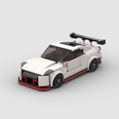 Nissan GTR R35 Toy Car Moc Brick Set DIY Kit Building Blocks Education Gift