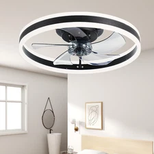 20'' Fan Light 3 Color 6 Speed Kit LED Low Profile Flush Mount Dimmable Ceiling
