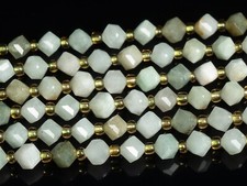 8MM Genuine Natural Multicolor Burma Jade Bead Grade AA Faceted Cube Loose Beads