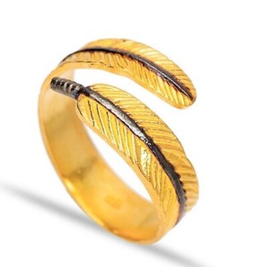 Authentic Feather Wrap Ring Adjustable Sterling Silver Boho Ring Bohemian Rings Her