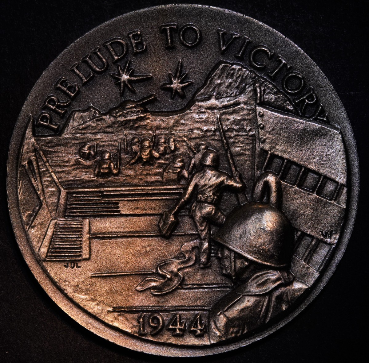 D-Day 1944 WWII Victory Eisenhower Normandy 925 Silver art bar