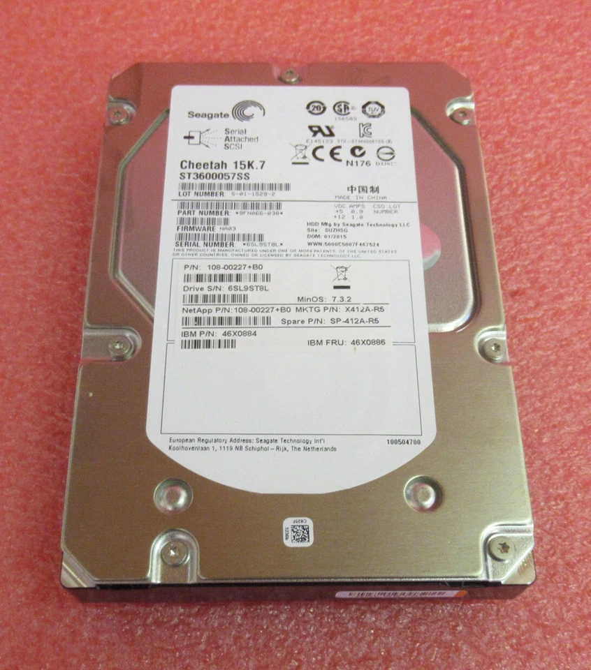 IBM NetApp 600GB 3.5" SAS 6GB/s 15k HDD Hard Drive X412A-R5 46X0886 NA03 - Image 2 of 3