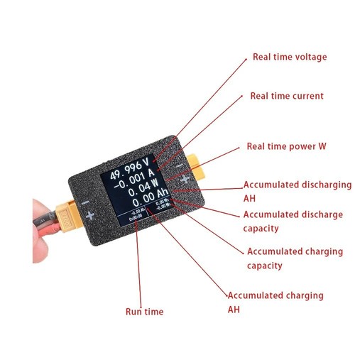 RC bidirektionaler DC-Leistungsanalysator für LIPO-Batterie mit XT60 8-150V 25 - Picture 7 of 7