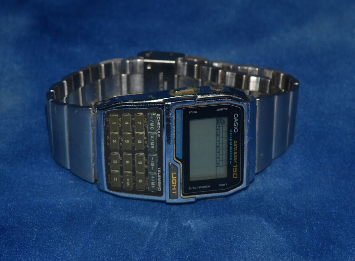 MEN VINTAGE DIGITAL CALCULATOR WATCH CASIO DATA BANK 150 DBC MEN VINTAGE DIGITAL CALCULATOR WATCH CASIO DATA BANK 150 DBC