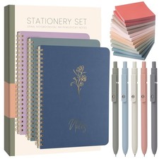 Cute Spiral Notebook Set For Women, Bible Journal Set, 3 Pack A5 Spiral Noteb...