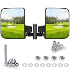 OBTANIM Adjustable Golf Cart Side Rear View Mirrors 7.1 x 5.5 inches, black