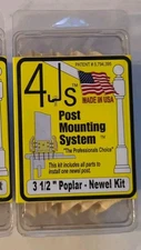 4Js Post Mounting System - Poplar Newel Kit - Colonial Molding - 3 1/2"