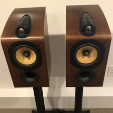 (2) B&W 705 Bookshelf Speakers In Walnut, Excellent Condition, Sounds Fantastic